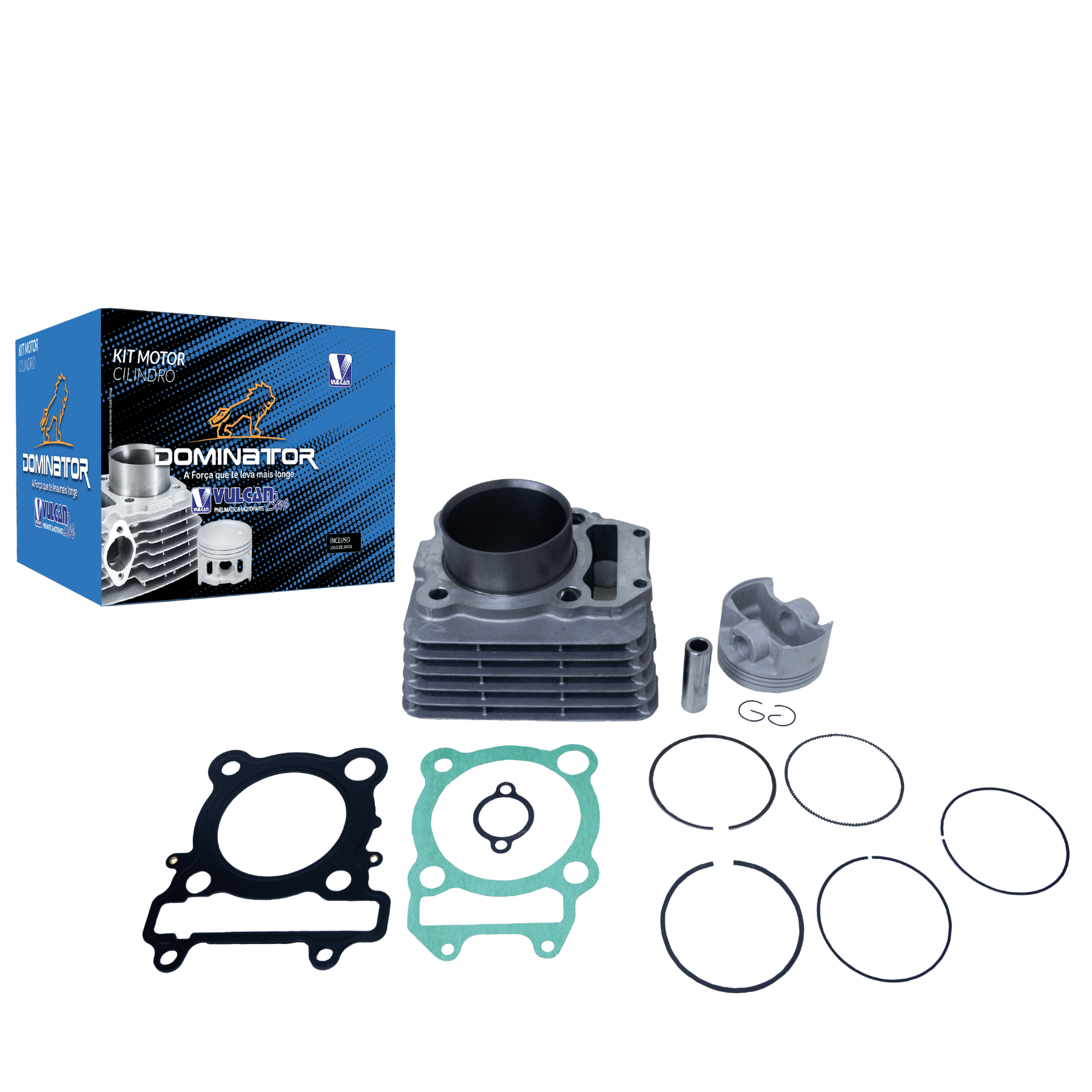 Kit cilindro do motor p/ moto yamaha fazer 250 08/24 - blueflex fazer 250 13/24 - xtz 250 lander 10/24- ténéré 250 11/24 (compl. c/ kit "a" de juntas)
